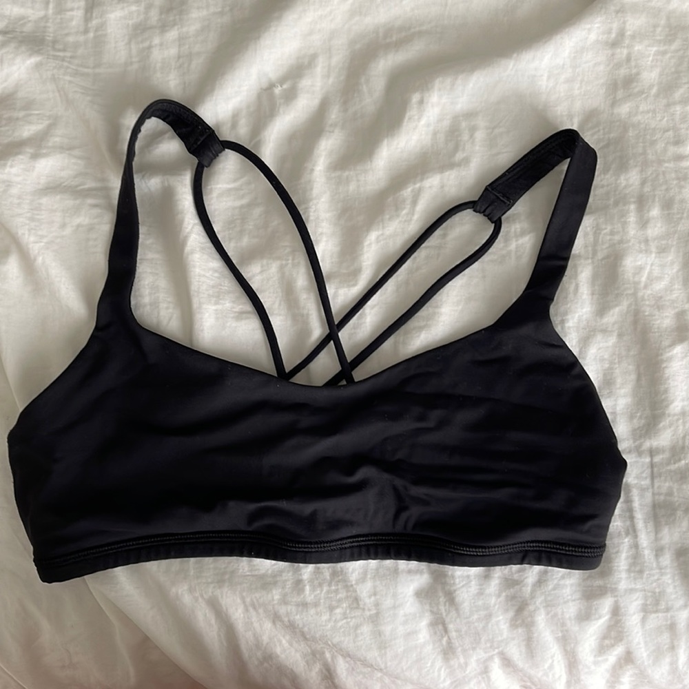 Lululemon cross back black sportsbra size 4